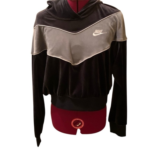 WOMENS NIKE HERITAGE “Plush Velvet'' PULLOVER HOODIE NWOT 🔴 - Picture 1 of 15